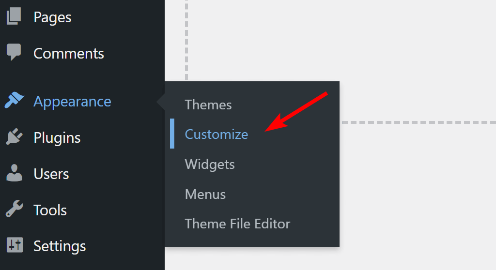 Customize the WordPress theme