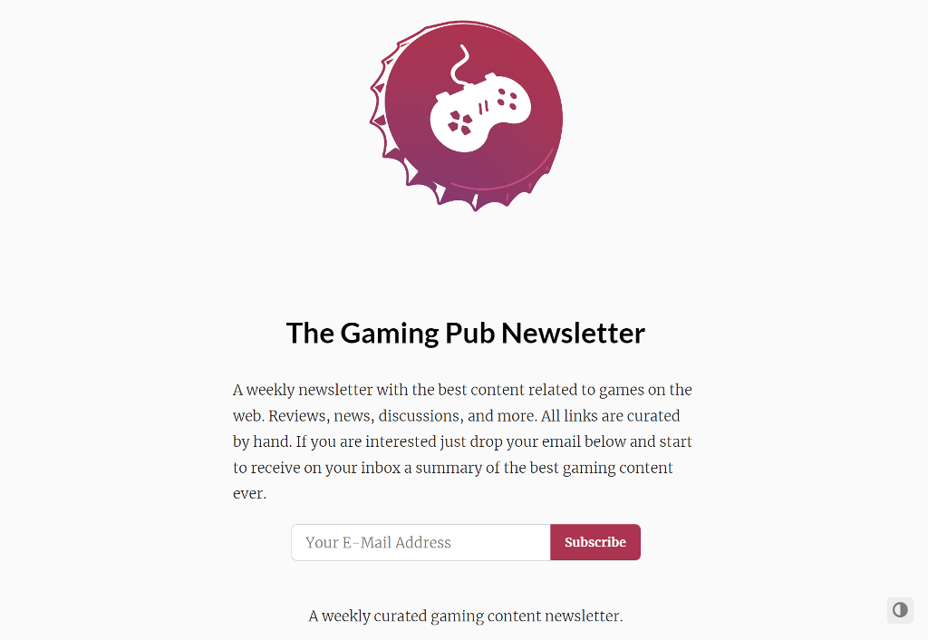 Gaming curated newsletter