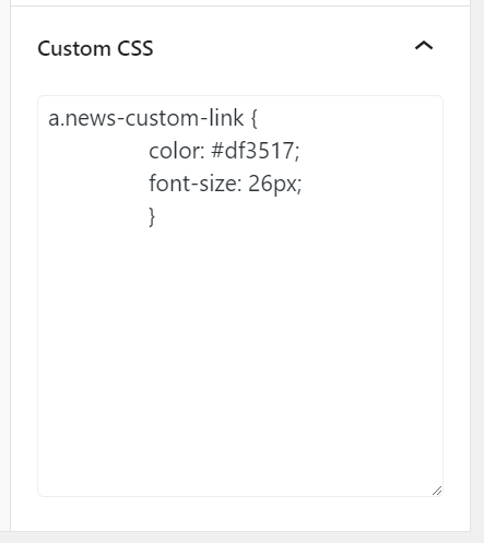 Custom link styling via CSS