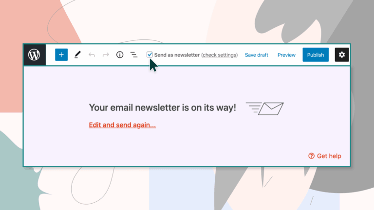 Create newsletter in WordPress