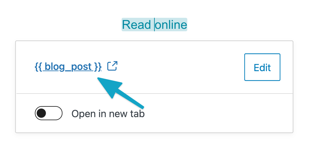 Change mergetag URL