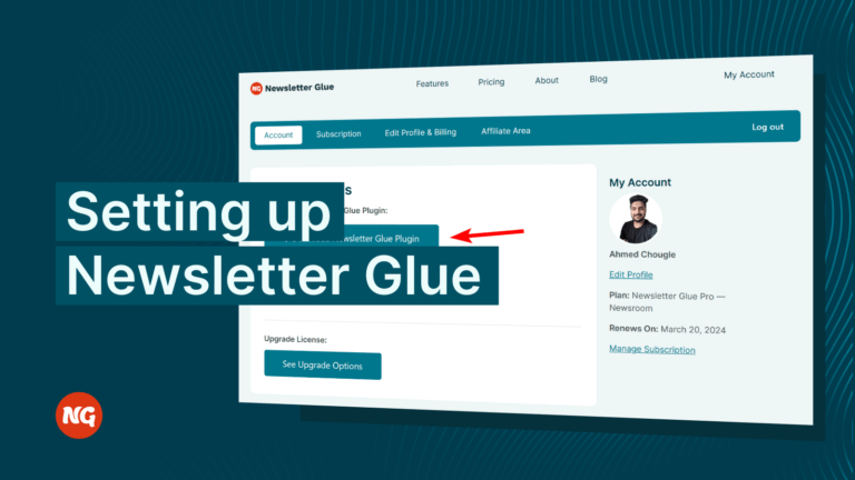 Setting up Newsletter Glue
