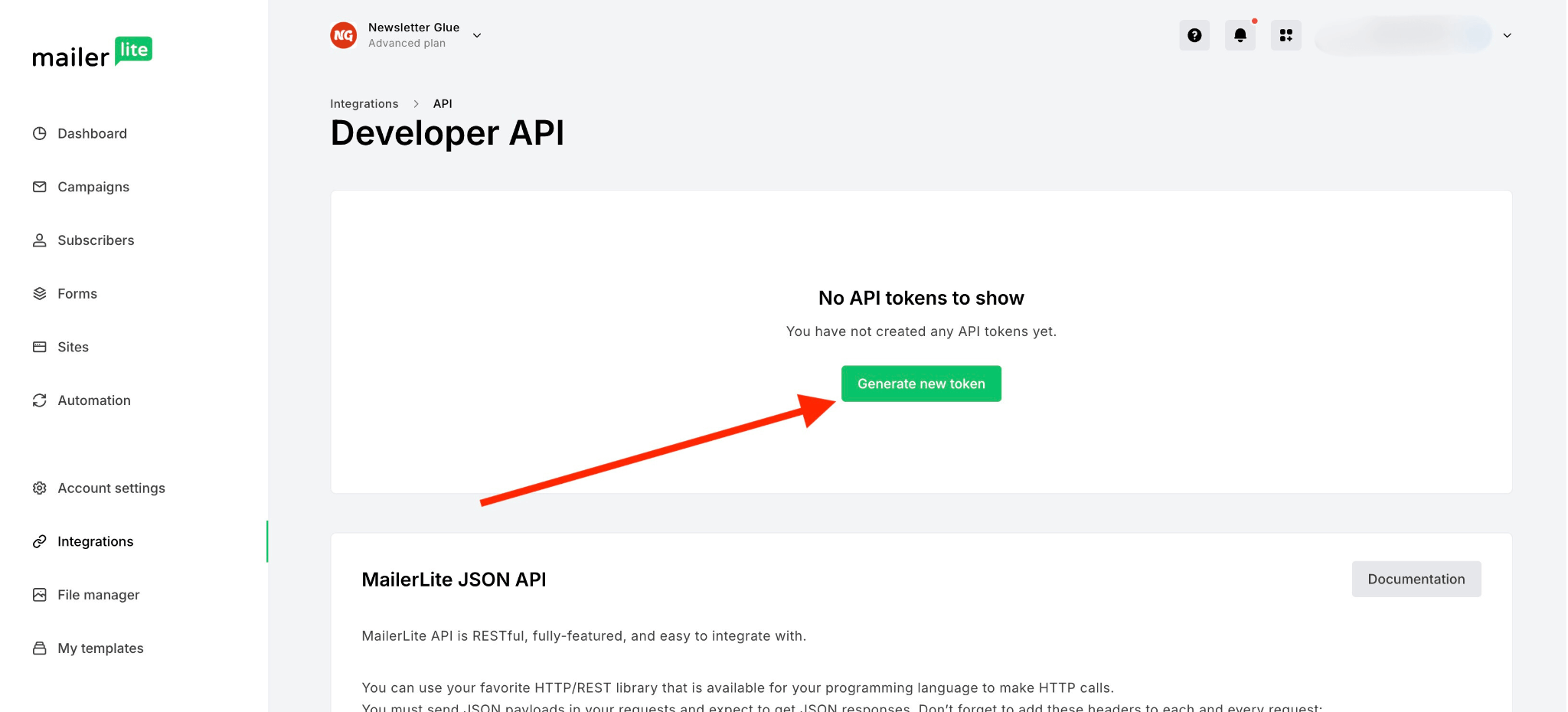 mailerlite-api-key-newsletter-glue
